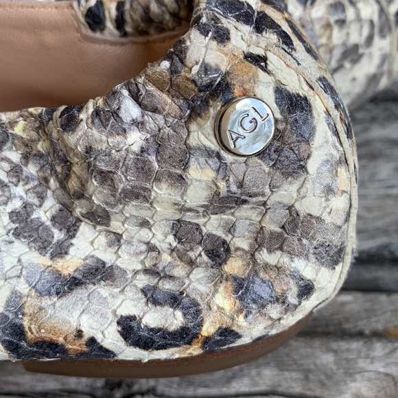 AGL Snakeskin Leather Loafers - Picture 5 of 13